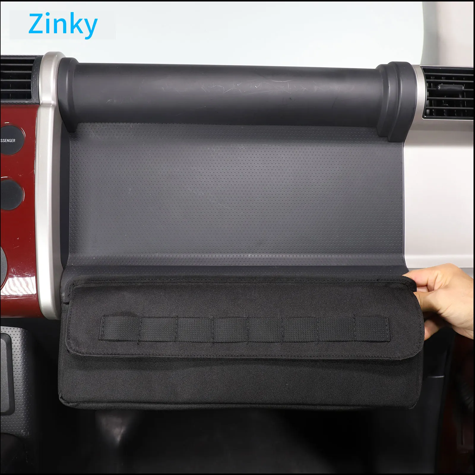 

Zinky Oxford Cloth for Toyota FJ Cruiser 2007-2021 Car Front Co-pilot Storage Bag Organizer Accessories Tool Kit Pocket