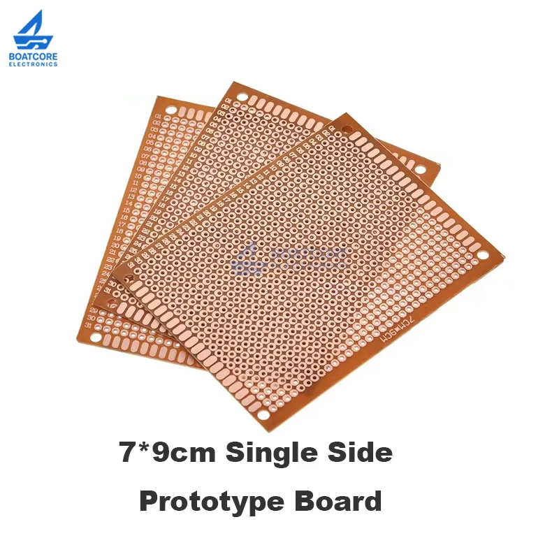 1PCS 7×9cm Single Side Prototype Board 7*9 Breadboard Universal Board Experimental Bakelite Copper Plate Electronic Components