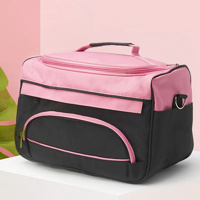 Multi-compartment cosmetic bag, portable and with large capacity, designed for women