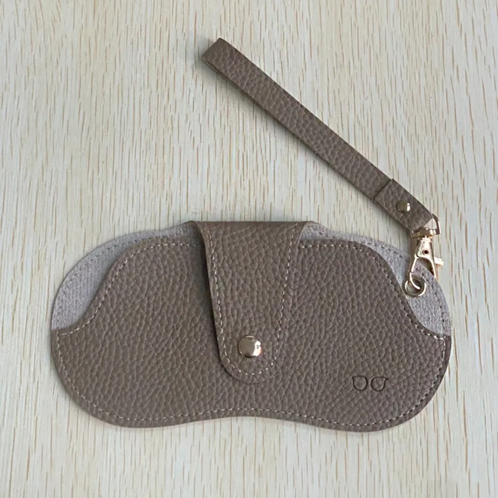 Sunglasses Pouch Pu Leather Glasses Bag Eyewear Protector Case Portable Glasses Storage Bag Korean Style Glasses Clip