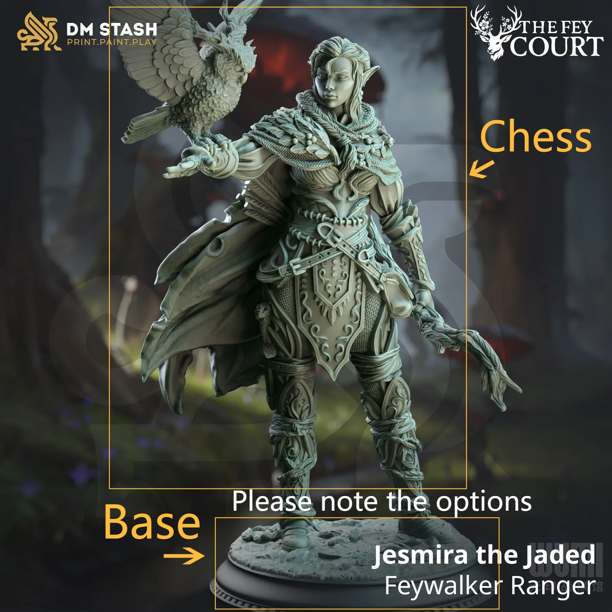 DND Miniature Model Mini Figure Fantasy Half-Elf Druid Dwarf Warrior For Tabletop RPG & Board Games Hero Miniature Figurine