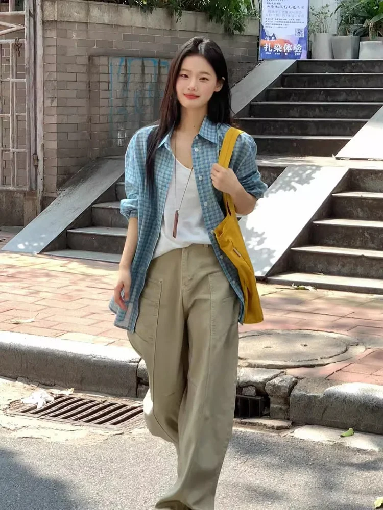 

Рубашки с длинным рукавом, женские шифоновые блузки большого размера на пуговицах с отложным воротником в горошек, пышные рукава, консервативный женский минималистский стиль