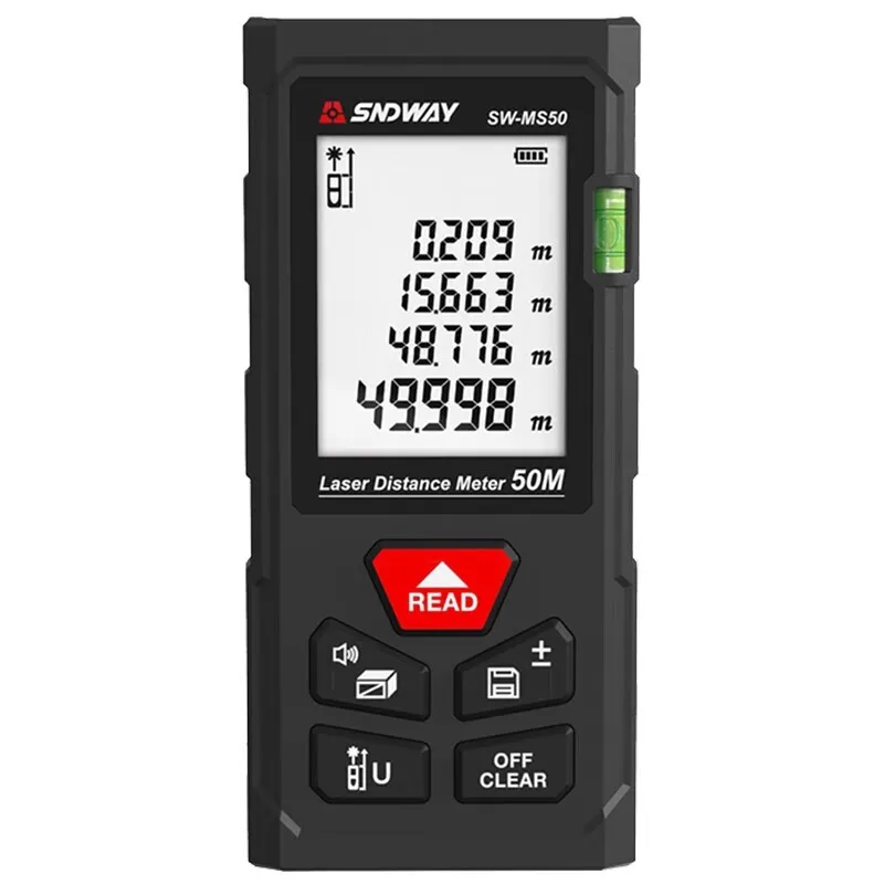 

Лазерный дальномер SNDWAY SW 50M 70M 100M, цифровая лазерная рулетка, профессиональный лазерный измеритель расстояния