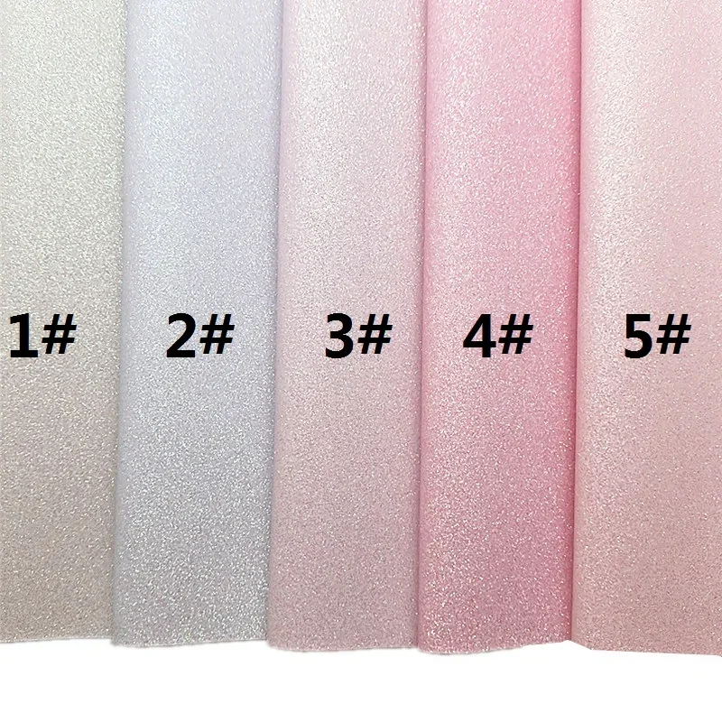 Pastel Colors Fine Glitter Leather Faux Fabric Vinyl with Felt Backing Glitter Sheets for Bows Earrings 21X29CM MB344