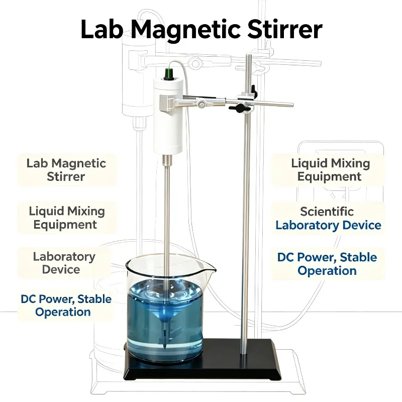 Lab Electric Overhead Cantilever Stirrer, High Torque Adjustable Speed Powerful Mixing Machine