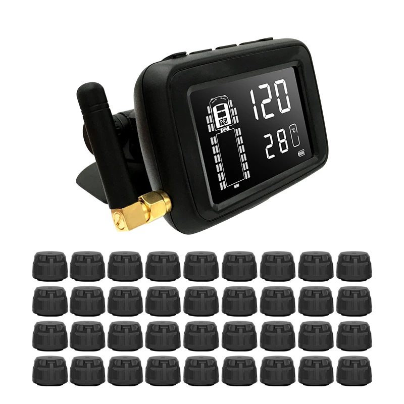 New 36-wheel Truck Tpms Tire Pressure Monitoring System 901RV Low Pressure And High Temperature Alarm