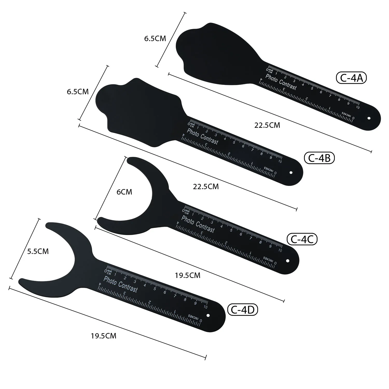 6Pcs High Quality Aluminum Dental Photo Black Background Board Oral Orthodontic Photography Contraster Background Contrast Board