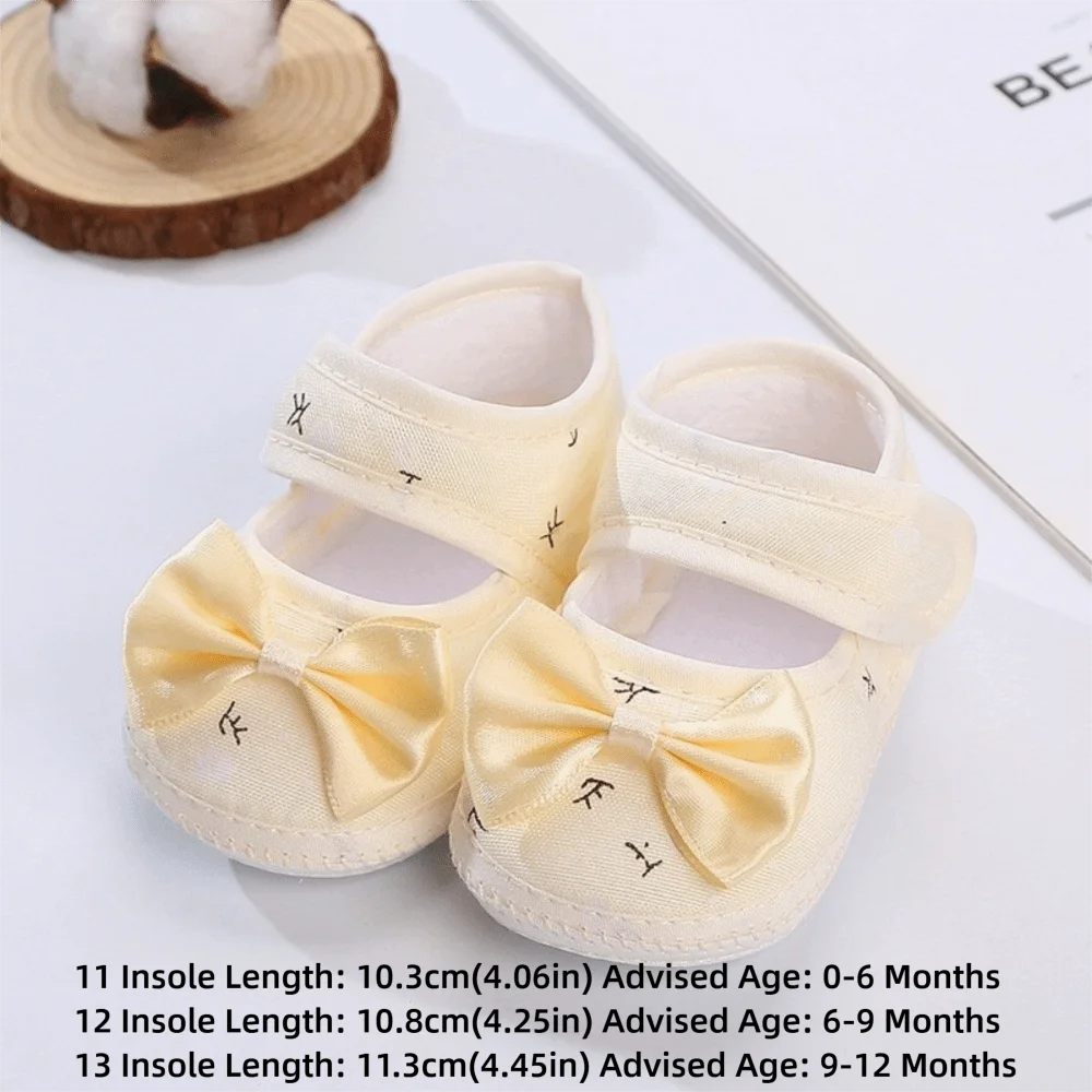 High Quality 0-12months Toddler Shoes Cute Bow Breathable Soft Bottom Shoes Comfortable Anti-slip Princess Shoes Infant Toddler