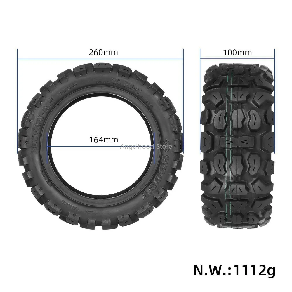 

100/65-6.5 Offroad Vacuum Tire for Dualtron Electric Scooter Rubber Construction Scooter Tire Replacement Accessories