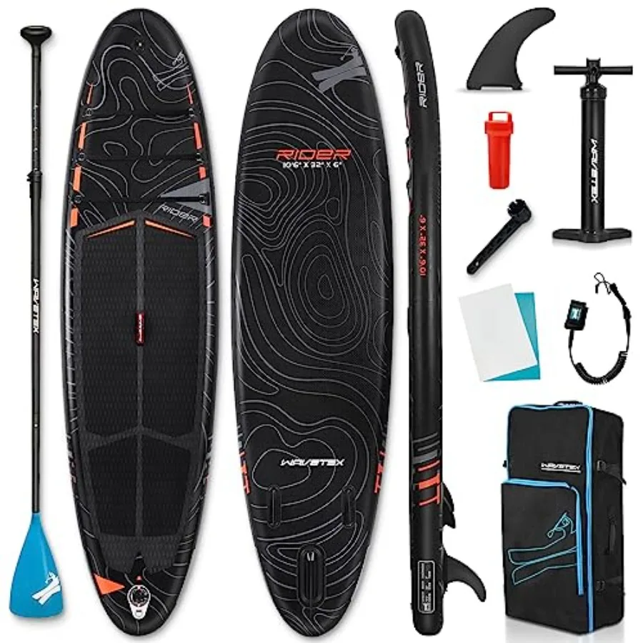 

Inflatable Paddle Board for outdoor water sports PVC material blue-gray color ultra-light 17.4lbs with SUP camera seat and wide
