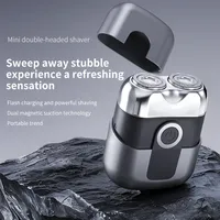Mini electric shaver, compact and fast charging for home use, men's car shaver, portable for home use, gift for father and boyfr