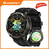 KOSPET Tank T4 Men's Rugged Smart Watch Military Grade GPS Stainless Steel 100M Waterproof 45M Freediving 24/7 Health Monitor