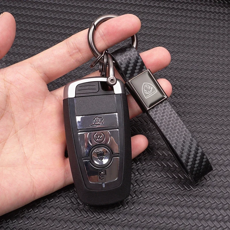 Leather Auto Emblem Keychain High Quality Key Ring For Peugeot 308 208 408 5008 2008 3008 Landtrek Rifter 508 301 108 608 4008
