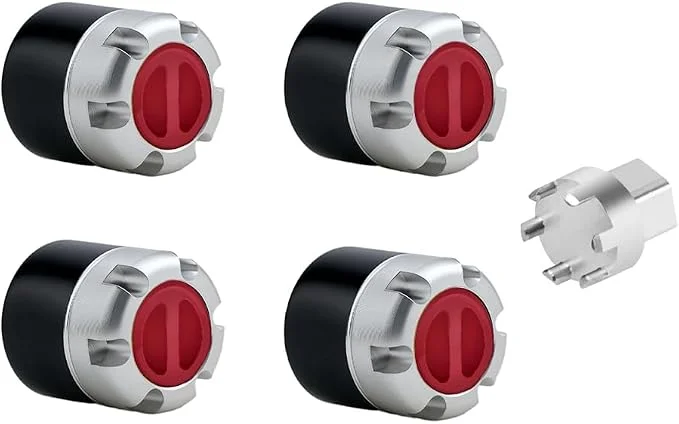 TCRC M4 Wheel Nuts Center Locking Hubs Wheel Caps W/Tool for Traxxas TRX4 Axial SCX10 90046 D90 Tamiya Redcat HPI 1/10 RC Car