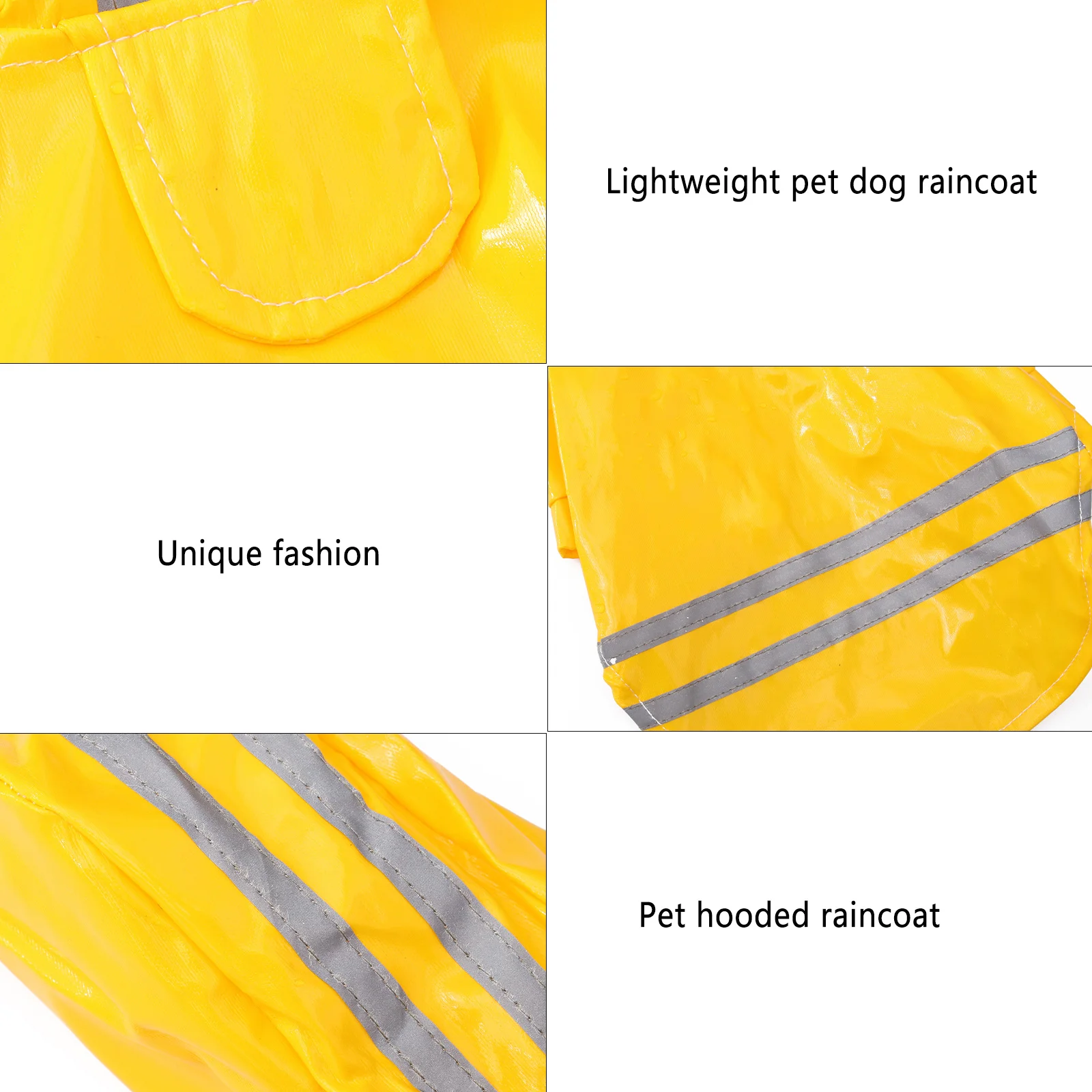

Dog Raincoat Pet Hoodie Lightweight Waterproof Red Size M Fashionable Rain Jacket for Wet Weather Use Pet Rain Slicker