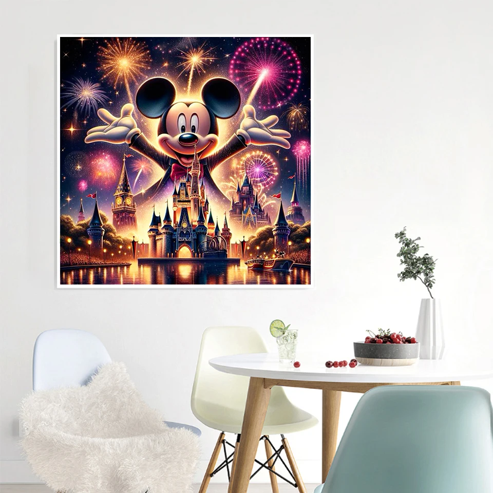 Disney Diamond Art Painting Castle Mickey Handmade Embroidery Landscape Hobby Creative Diy Needlework Picture of Rhinestones