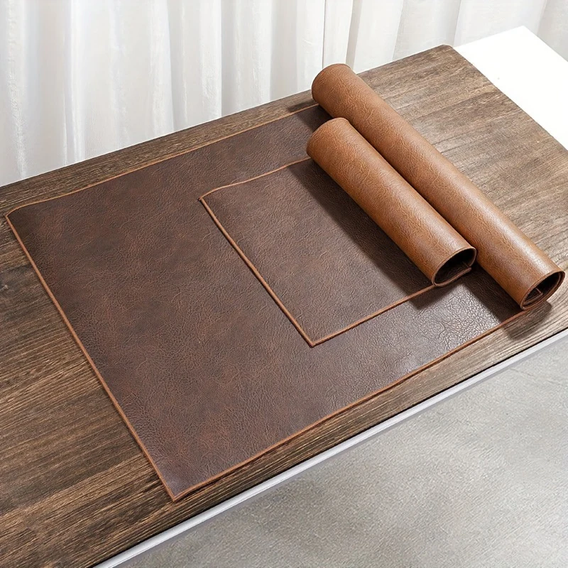 

Luxury Faux Leather Tea Table Runner Waterproof Chinese Zen Tea Table Decoration Tea Mat Tea Ceremony Decor Accessories