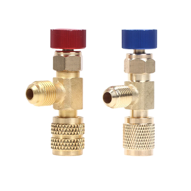 Imagem -05 - Condicionado Safety Valve Adapter Refrigeração Carregamento Adaptador de Cobre Fitting Tools R410a R22 Novo 1pc ar