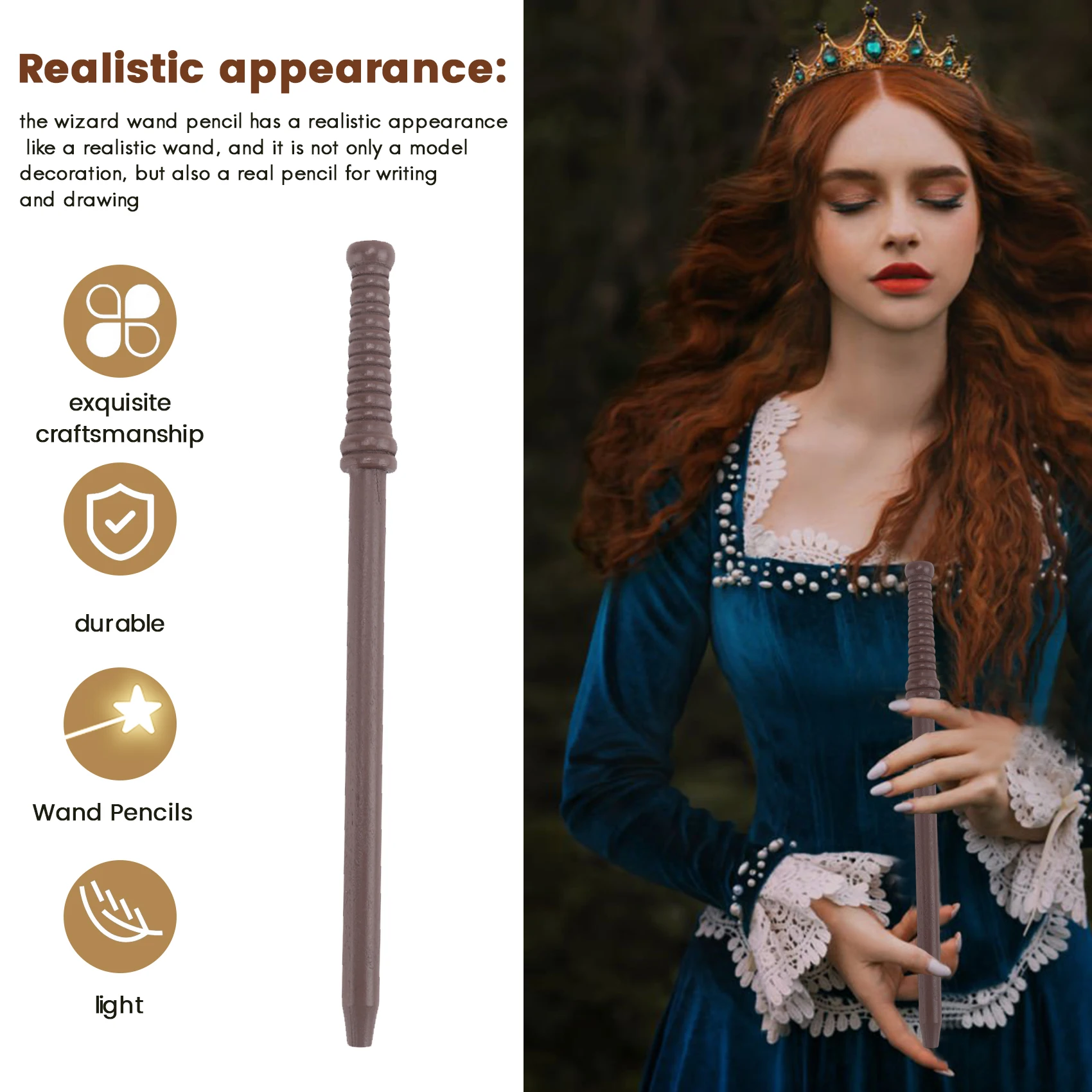

A06R 24 Pcs Wand Pencils and Glasses Wizard Party Favors, Wizard Party Supplies Theme Birthday Supplies for Teen Boys Kids