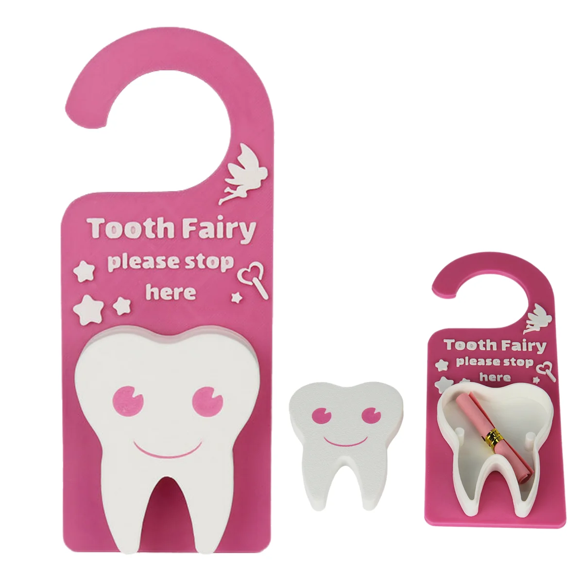 Tooth Fairy Tooth Holder Box Tooth Fairy Door Hanger with Money Box Keepsake Tooth Fairy Box Encourage Gifts for Lost Teet