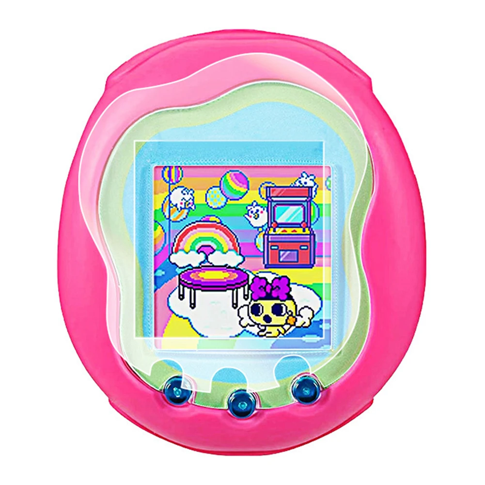 

2 Pcs Screen Protector Film Anti-Scratch PET/TPU Screen Film Cover Anti Fingerprint HD for Tamagotchi Uni Band Pet Accessories