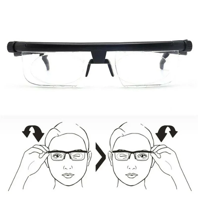 Lunettes de lecture résistantes réglables à double vision, rapport de longueur focale universelle, lunettes de myopie et de presbytie,-6d à + 3D