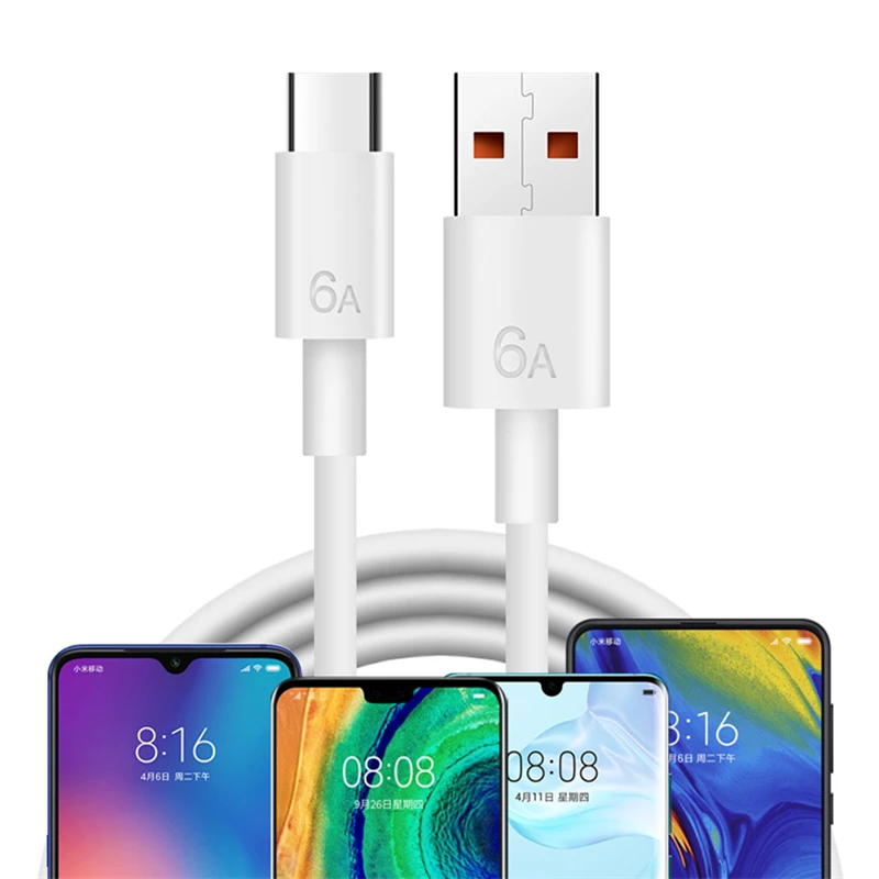 6a supers chn elles Laden Typ-C USB-Kabel für Huawei Ehre Xiaomi Redmi Oppo Vivo Realme Iqoo Android-Handy Schnell ladekabel 2m