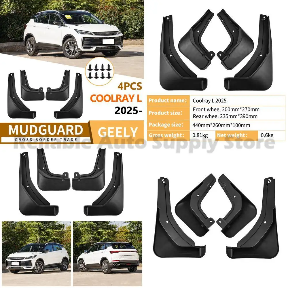 

For Geely Bin Yue Coolray L 2025 Mudguards Fender Flares Front Rear Wheel Arch Trim Car Accessories Premium Quality Durable Prot
