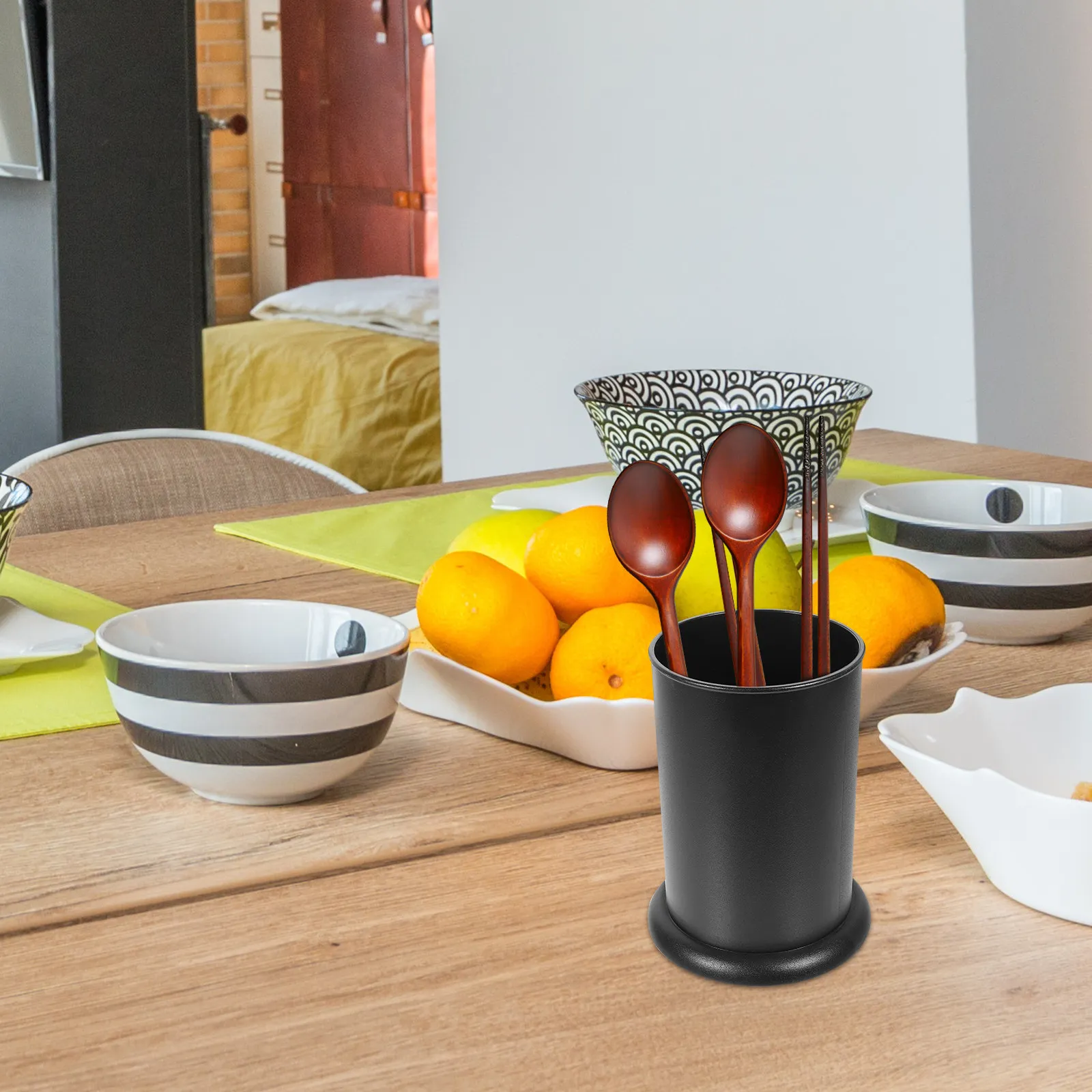 Kitchen Utensil Holder - Stylish Space Saving Plastic Chopstick Holder