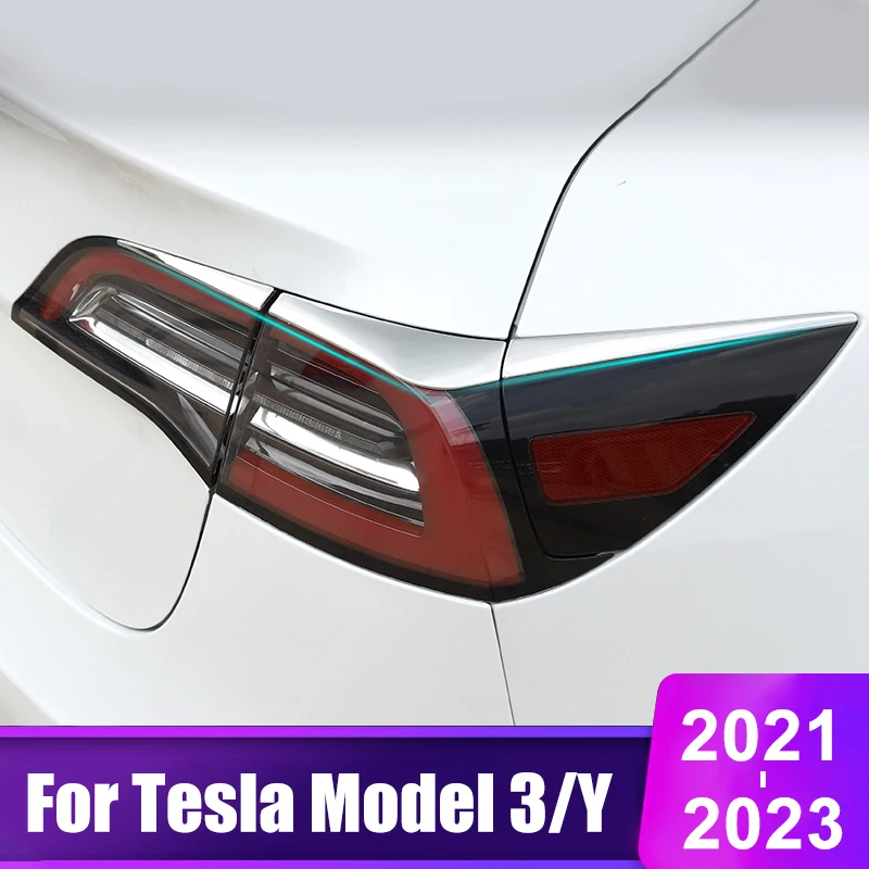 

For Tesla Model 3 Y 2021 2022 2023 Model3 Car Rear Tail Light Taillight Eyebrow Trim Cover Sticker Stainless Steel Accessories