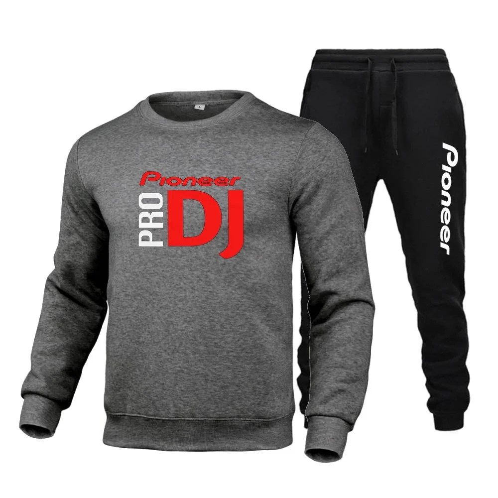 남녀공용 운동복 및 바지 세트 풀오버 양털 스웨터, 바지 의상, DJ 파이오니어 프로 운동복, 후드 S-XXXL 