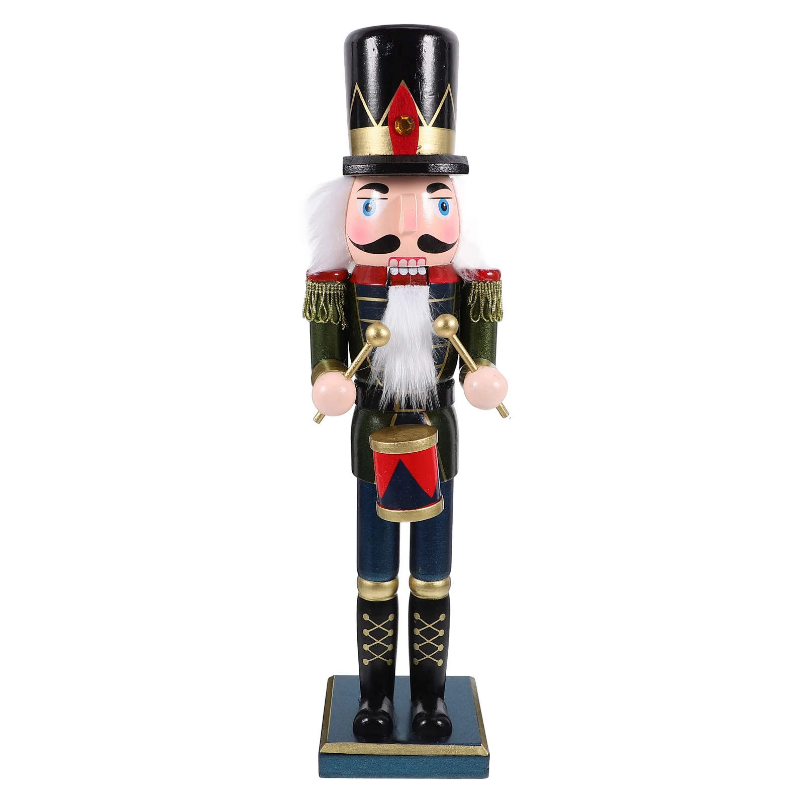 

Nutcracker Soldier Statue Wooden Christmas Decoration Xmas Puppet Tabletop Ornament Desktop Craft Festival Gift