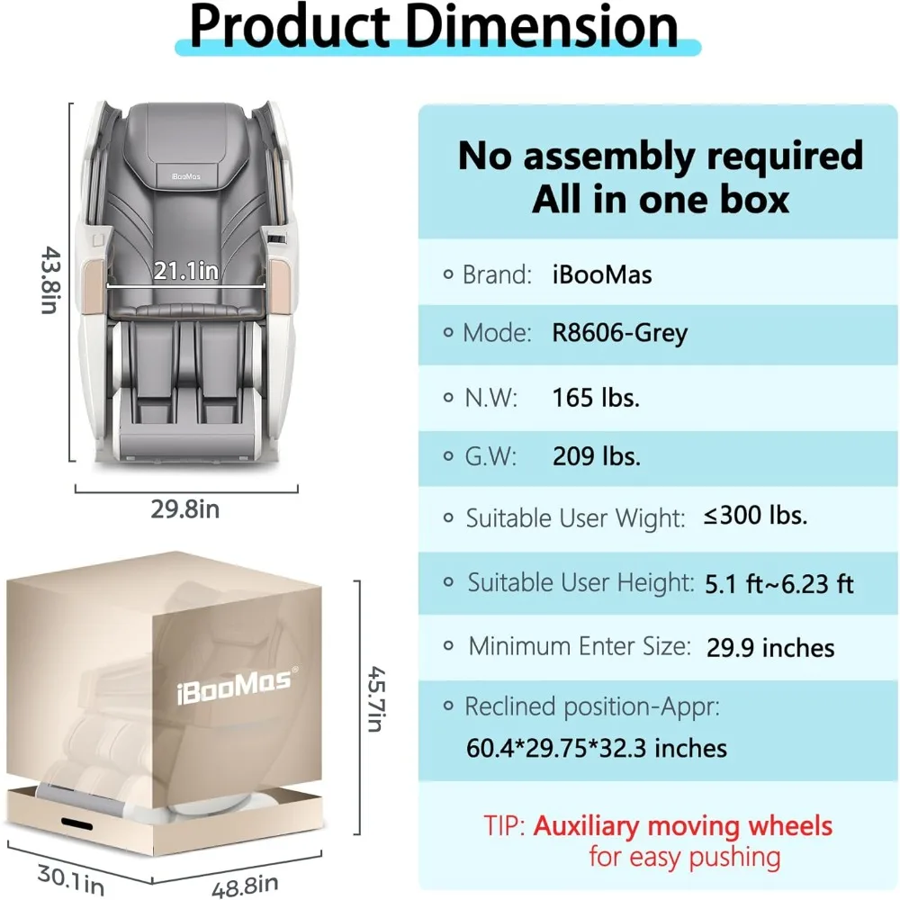 Massage Chair,SL Track Zero Gravity Massage Chairs Full Body with Leg Auto Extension,APP Control,AI Voice,12 Auto Modes,Airbags