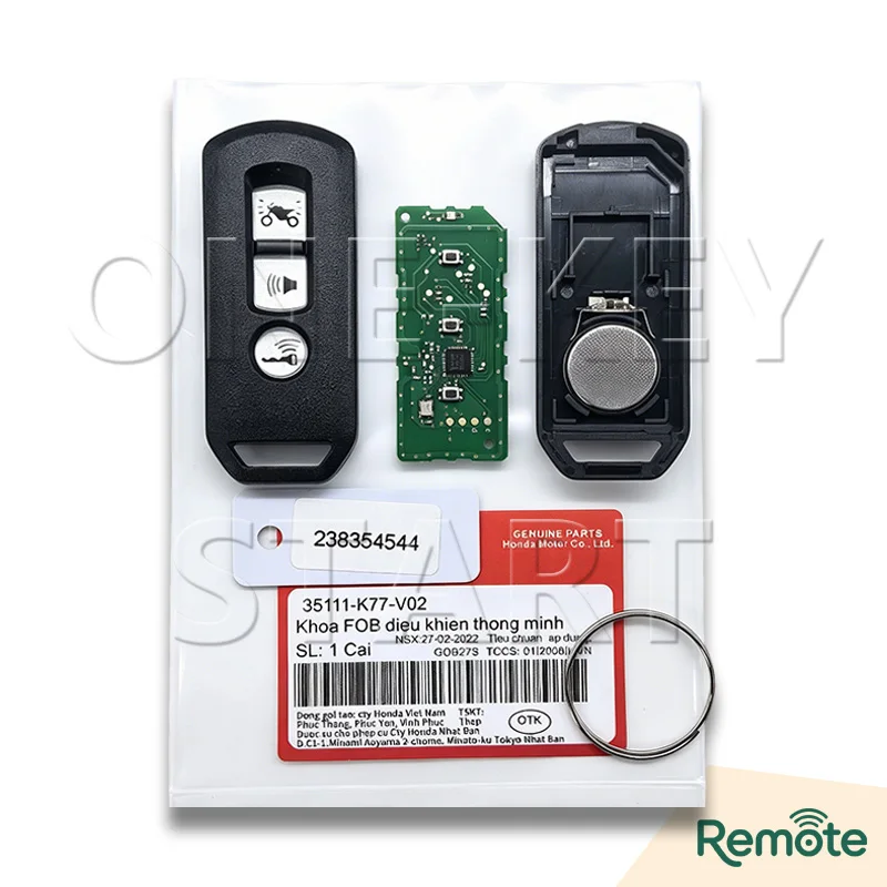 35111-K77-V02 ID47 Chip 433MHz Motorrad-Fernbedienungsschlüssel für Honda Motorrad Roller SH125 150 300 PCX150 ADV X-ADV【EIN-TASTEN-START】 – Detail 6