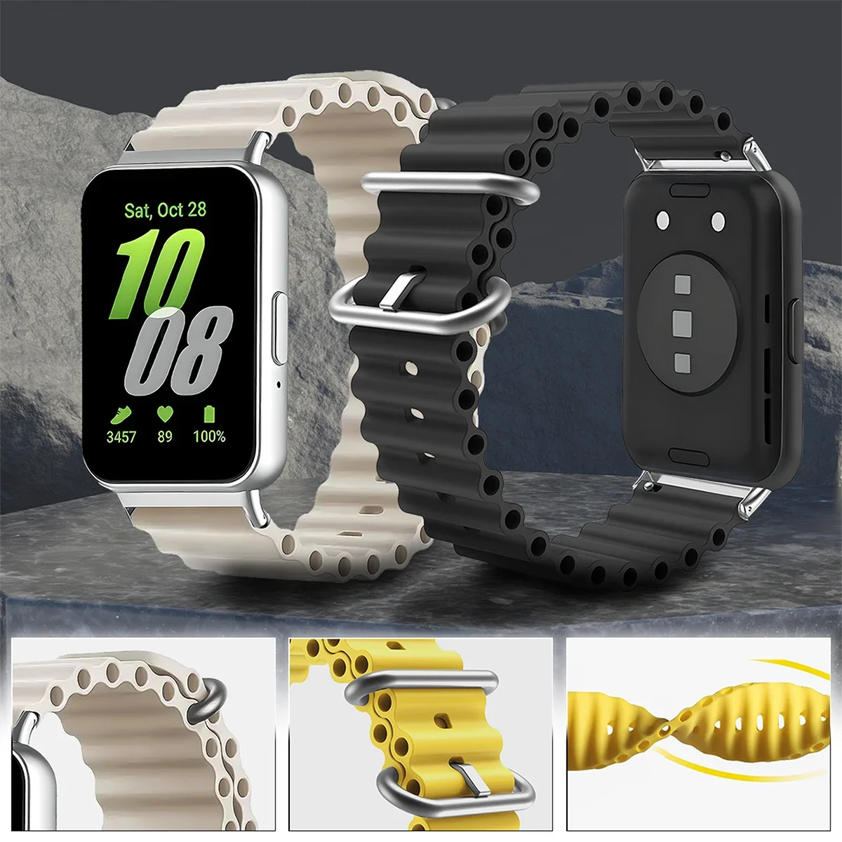 Ремешок силиконовый для Samsung Galaxy Fit 3, спортивный сменный Браслет для Samsung Galaxy Fit 3