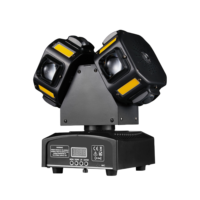 Double Head LED Beam&Strobe&Laser 3in1 LED Moving Head 8x12W RGBW 8x5W Bright Golden  Red Green Laser Star DJ Lights effect