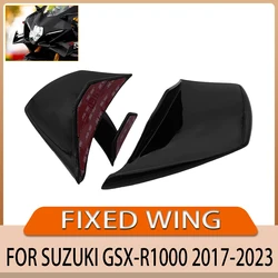 Motorcycle Spoiler Fixed Wing Accessories Suitable For Suzuki GSX-R1000 GSXR1000 2017-2023 High-Quality ABS