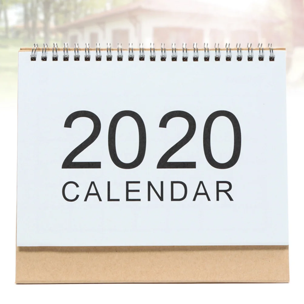 2020 تقويم سطح المكتب مادة تصميم بسيط مخطط عملي سلكي مذكرة هدية الكريسماس سنة ديكور دائري