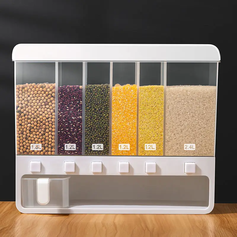 Rice Dispenser Storage Box Container Insect Moisture Proof Seal Grain Kitchen Organizer Container Box Dry Food Automatic Racks