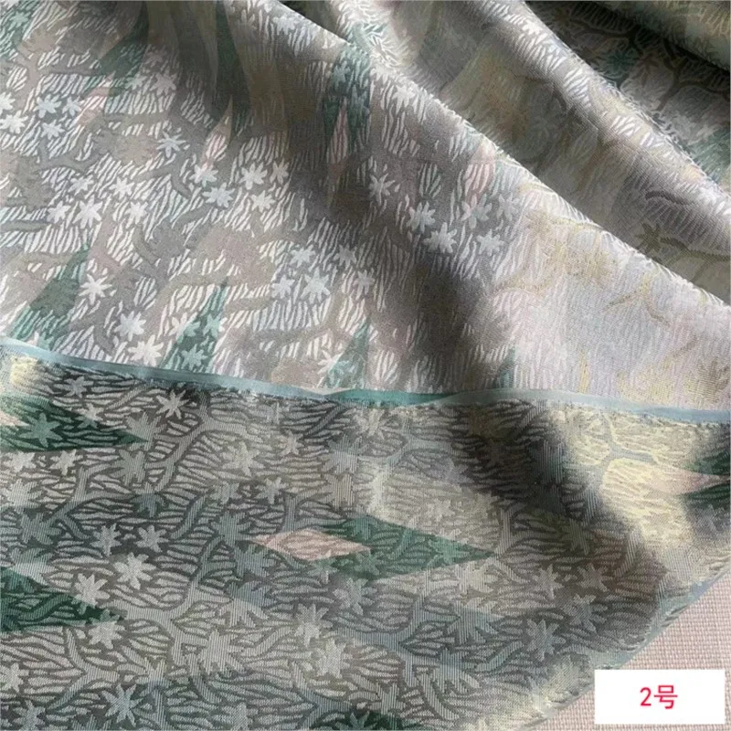 ผ้าไหมแจ็คการ์ดเนื้อโบรเคด 22 มอมเม่ สำหรับตัดเย็บชุดฤดูร้อน ชุดกี่เพ้า แฟชั่น