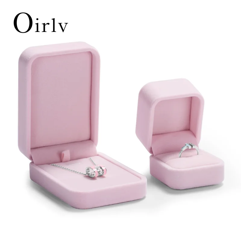 

Розовый бархатный набор шкатулок для драгоценностей Специализированные футляры для колец, серег, браслетов, ожерелий, органайзер для хранения подарков премиум-класса