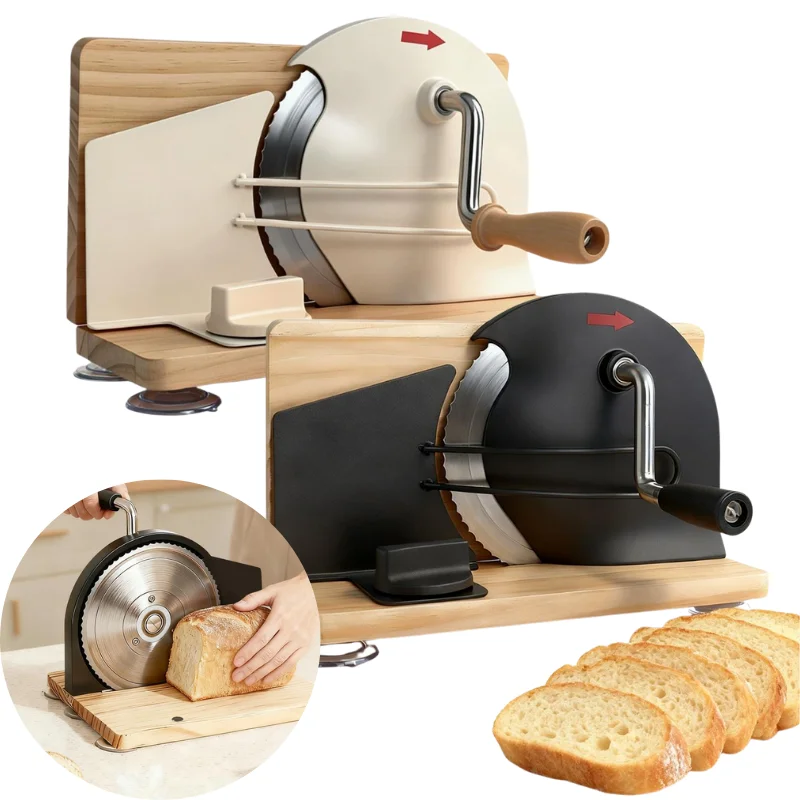 

Ручной нож для нарезки хлеба с лезвием из нержавеющей стали, регулируемой толщиной нарезки, моющийся, с ручным приводом, кухонные принадлежности