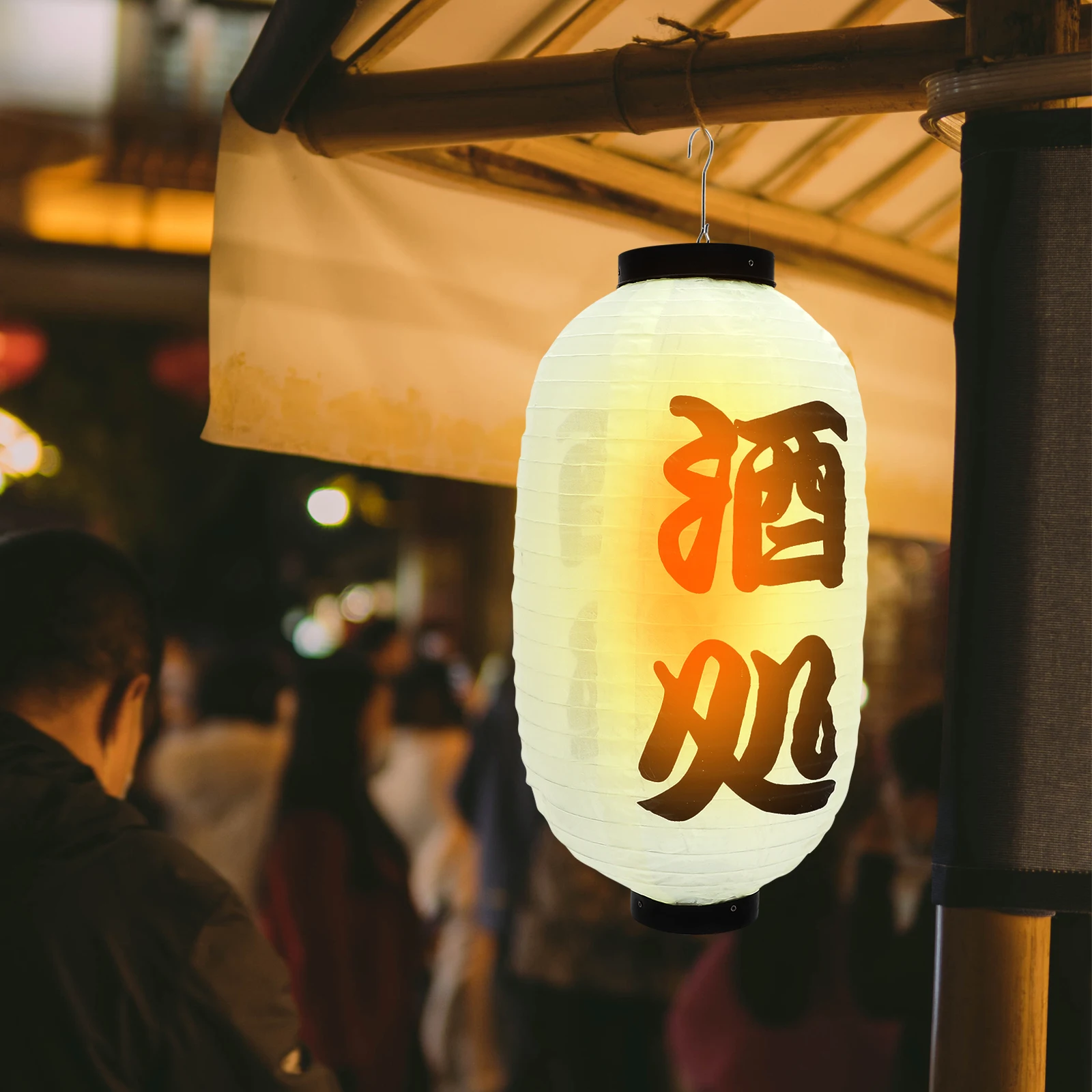 

Japanese Waterproof Decorative Lantern 25x48cm Cloth Restaurant Supplies Silk Outdoor Party Lanterns Traditional Indoor Outdoor