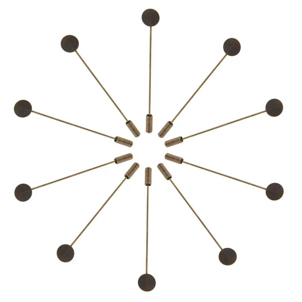 Personalized Lapel Pin Stick Pin Brooch Blank Copper Tray for Ball Party Wedding Outfit Accessory