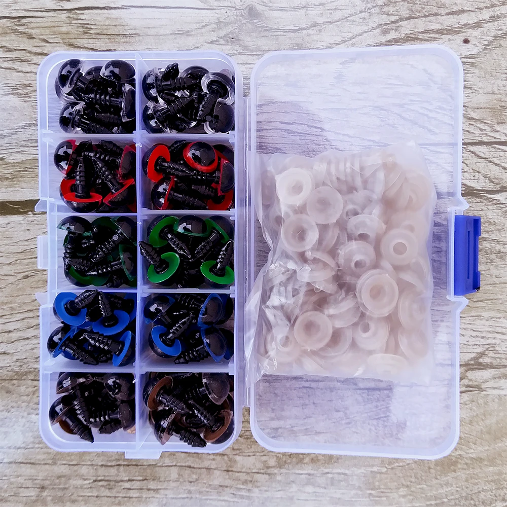 100pcs 8/10/12/14mm Alakítható Biztonság szeme számára toys diy Bekever méret Horgol Állat Feltűnően néz számára Babaarcú de nem okos nő toys amigurumi accessor