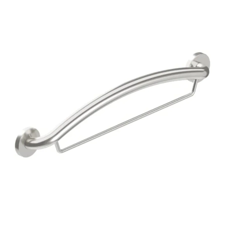 

Steel 24 Towel Bar Grab Bar Combo with Towel Bar for Bath and Shower Safety ADA Compliant Wall-Mounted Handle in Brushed Nickel