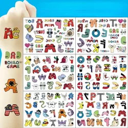 Alphabet Lore Tattoo Stickers Temporary Tattoos for Kids Birthday Party Supplies Favors Cute Tattoos Stickers Decoration