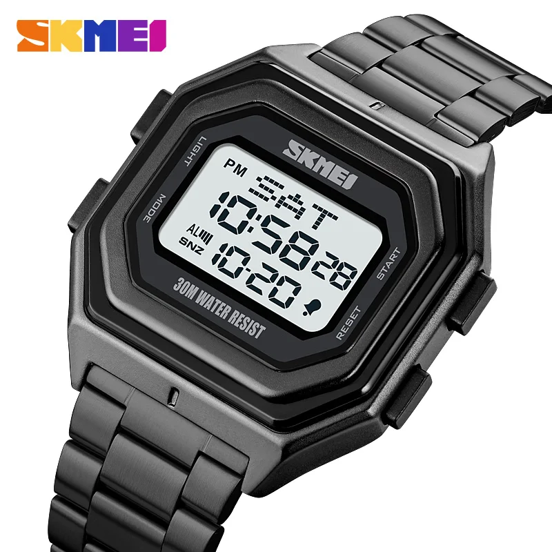 SKMEI Men's Watches Casual Countdown Timer Digital Sport Watches Men Chrono Alarm Back Light Wristwatch Calendar Clock For Men