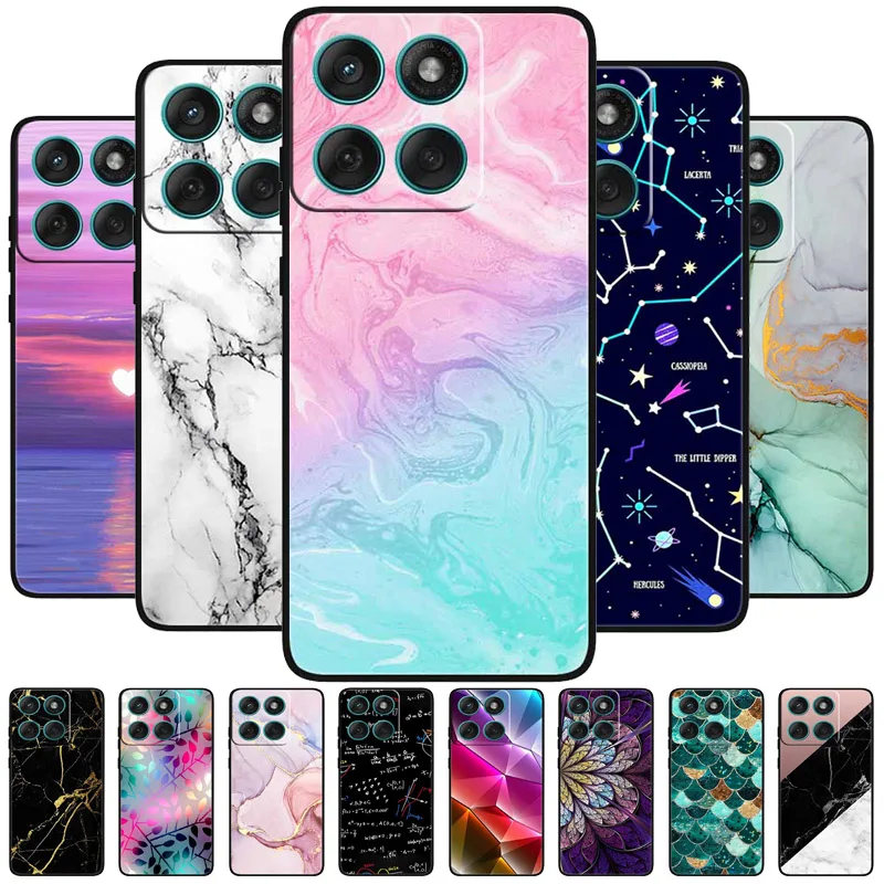 Für Motorola Edge 60 Fusion Fall Weiche TPU Silikon Zurück Abdeckungen für Moto Edge 60 Fusion Schwarz Abdeckungen Funda Edge 60 Fusion Marmor Neue