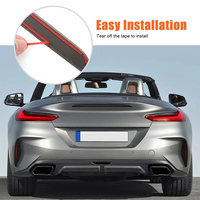 For BMW Z4 G29 2019+  rear lower bar brake light black film Car rear brake light black film ABS transparent gray 1pcs